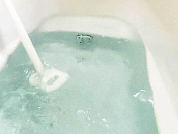 風呂釜追い焚き配管洗浄の除菌の工程